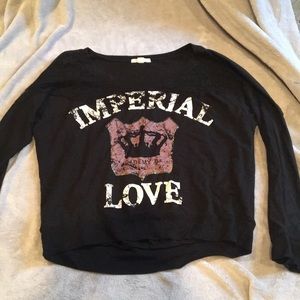 Sweatshirt with lace detail